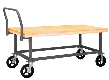 Durham Mfg. Adjustable Height 1,800 lb. 14 Gauge Steel Working-Height Platform Truck 24 x 48"